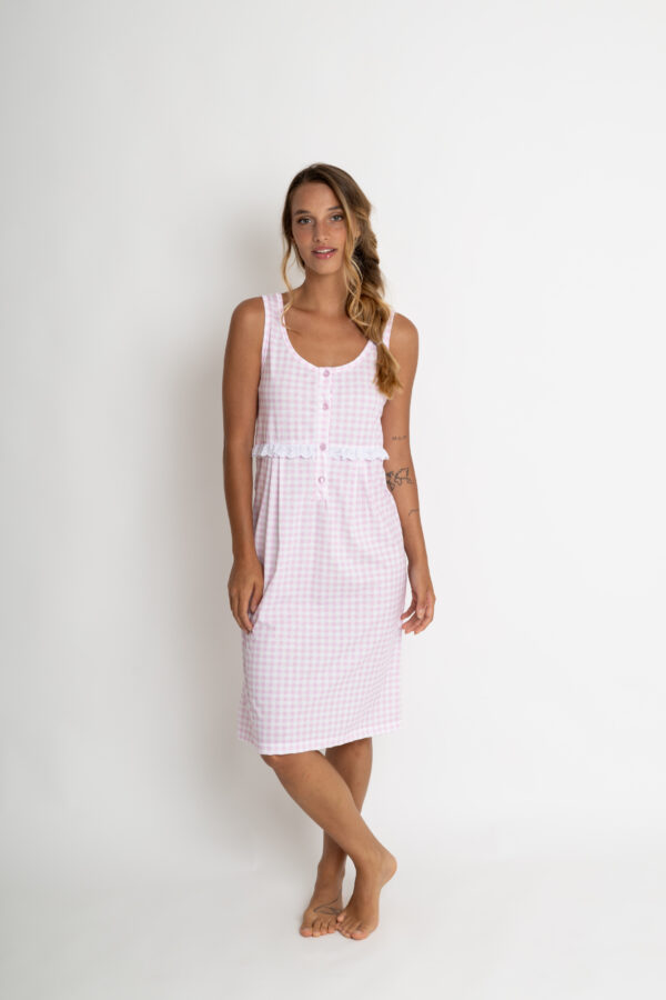 Camicia da Notte Stampa Vichy